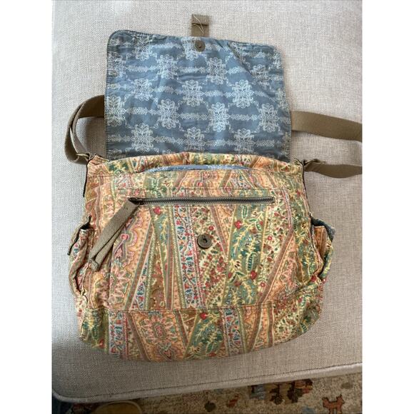 Vintage Y2K Fossil 1954 Paisley Floral Corduroy Crossbody Boho Purse Bag - Picture 9 of 13